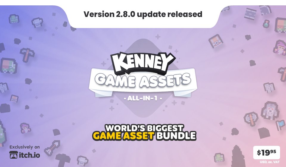 KenneyNL's tweet photo. Kenney Game Assets All-in-1 has been updated adding recently released #gameassets and adding filtering to the included overview page!

Changelog: https://t.co/hwUcA9WiJy https://t.co/W7GCVxtSuG