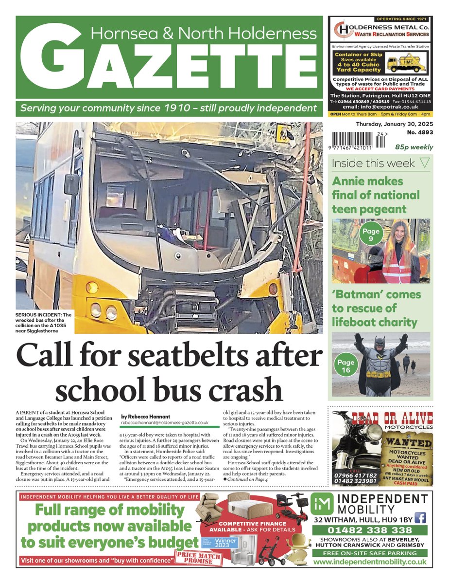 📰 The new edition is out today! Available in local newsagents, or you can sign up to our online version - buy single editions or great-value monthly/annual subscriptions: pocketmags.com/publishers/hol…

🐕 In the Holderness &amp; East Riding edition this week, South East Holderness