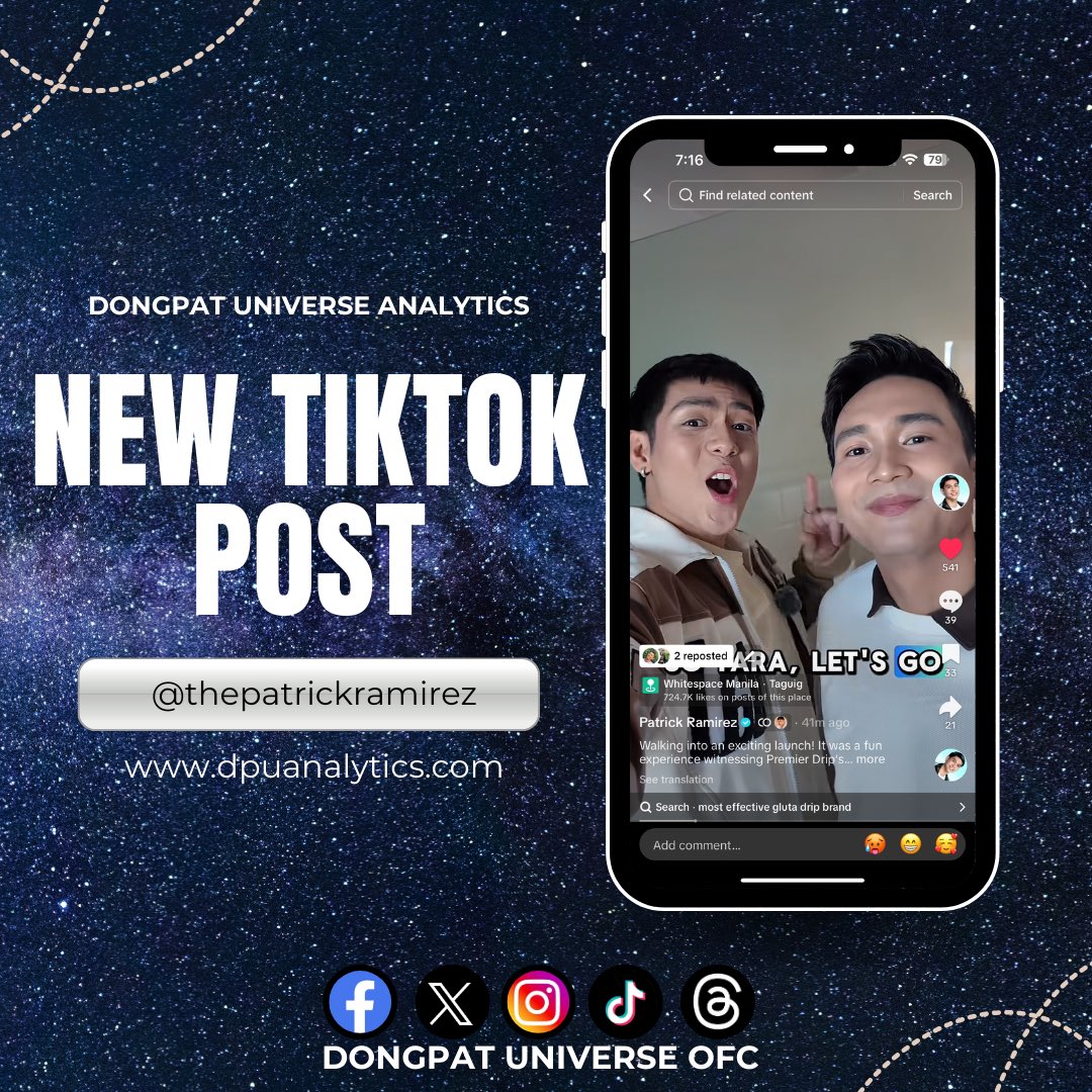 DPUAnalyticsOFC's tweet photo. New tiktok post from @impatrickr , check it out mga KaStarfish💙🩵

Engage by clicking the link below

https://t.co/Mq9oafIymG
https://t.co/Piojl7HPul…

@impatrickr | @dingdongbahan 
#DongPat 
#DongPatUniverse 
#premierdripgluthacapsule https://t.co/GcRGdZEB7b