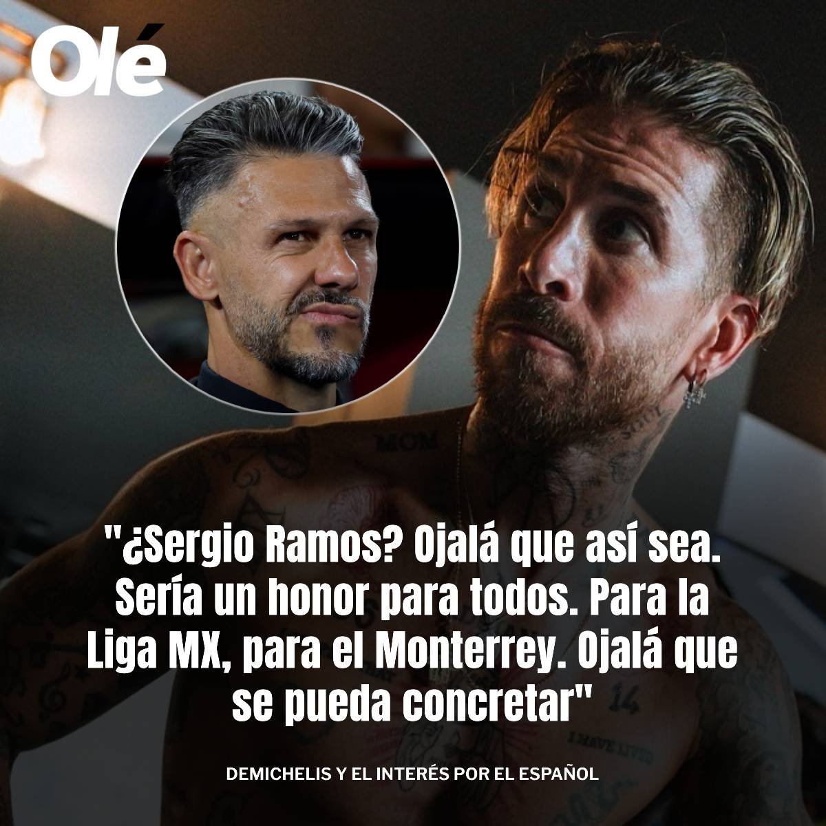 DiarioOle's tweet photo. ¿RAMOS SE SUMA AL MONTERREY DE DEMICHELIS? 🚨

👀🇪🇸 Al DT argentino le consultaron en conferencia sobre el rumor de la posible llegada del español a Rayados y se mostró ilusionado de tenerlo en el plantel 

🗣️ "¿Sergio Ramos? Ojalá que así sea, ojalá que así sea. ¿Se imaginan lo que sería en la Liga MX? Sería un honor para todos. Para la Liga MX, para el Monterrey. Ojalá que se pueda concretar"

🗣️ "Me encantaría que se pueda sumar un jugador con la trayectoria, la personalidad y la jerarquía de Sergio. Está trabajando la institución muy fuerte para poder incorporar a un jugador más"