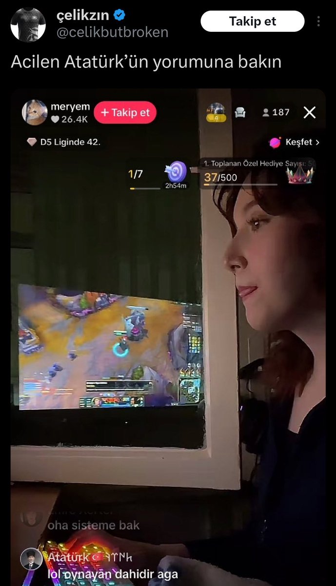 Ekranı camdan yansıtmış aşırı zekice