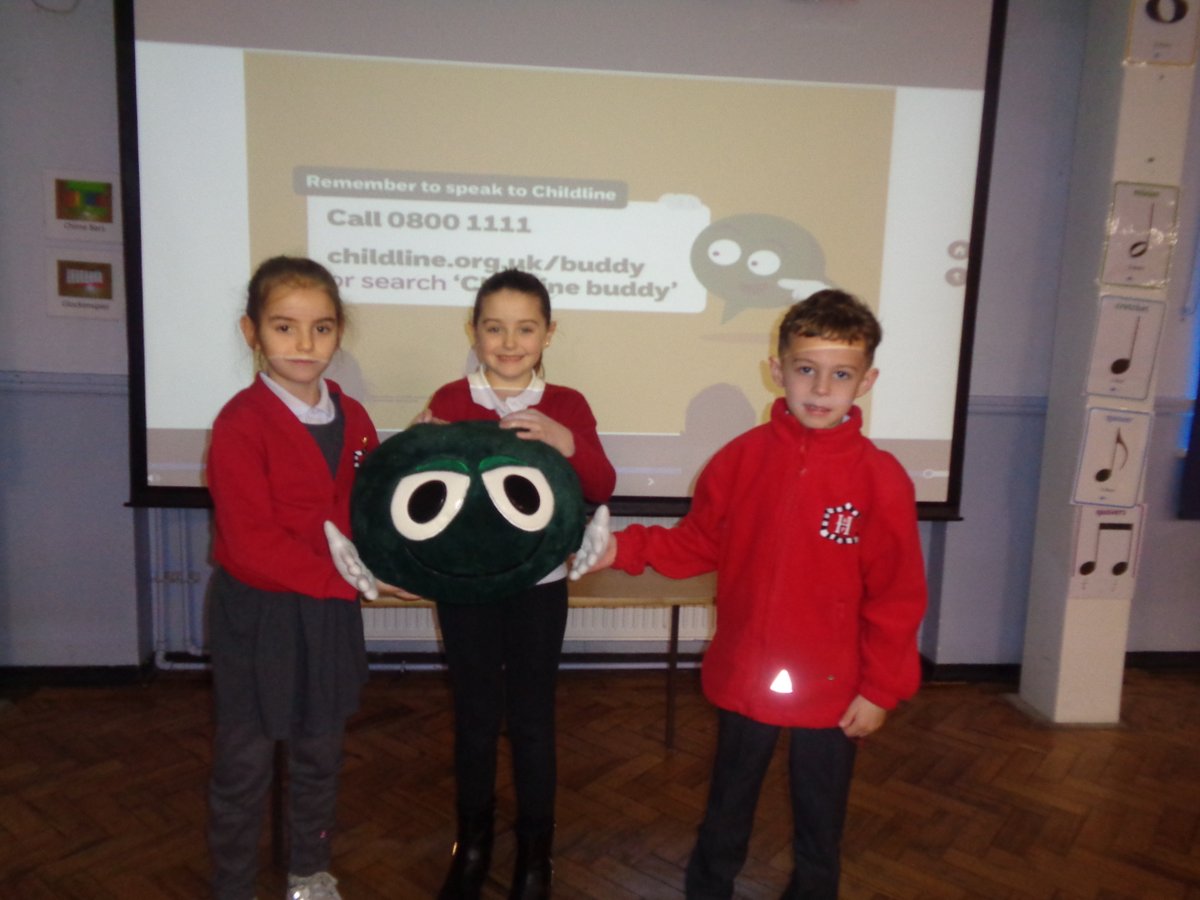 Buddy from the NSPCC visited Year 2 today to share the message "Speak out and stay safe" <a href="/NSPCC/">NSPCC</a>