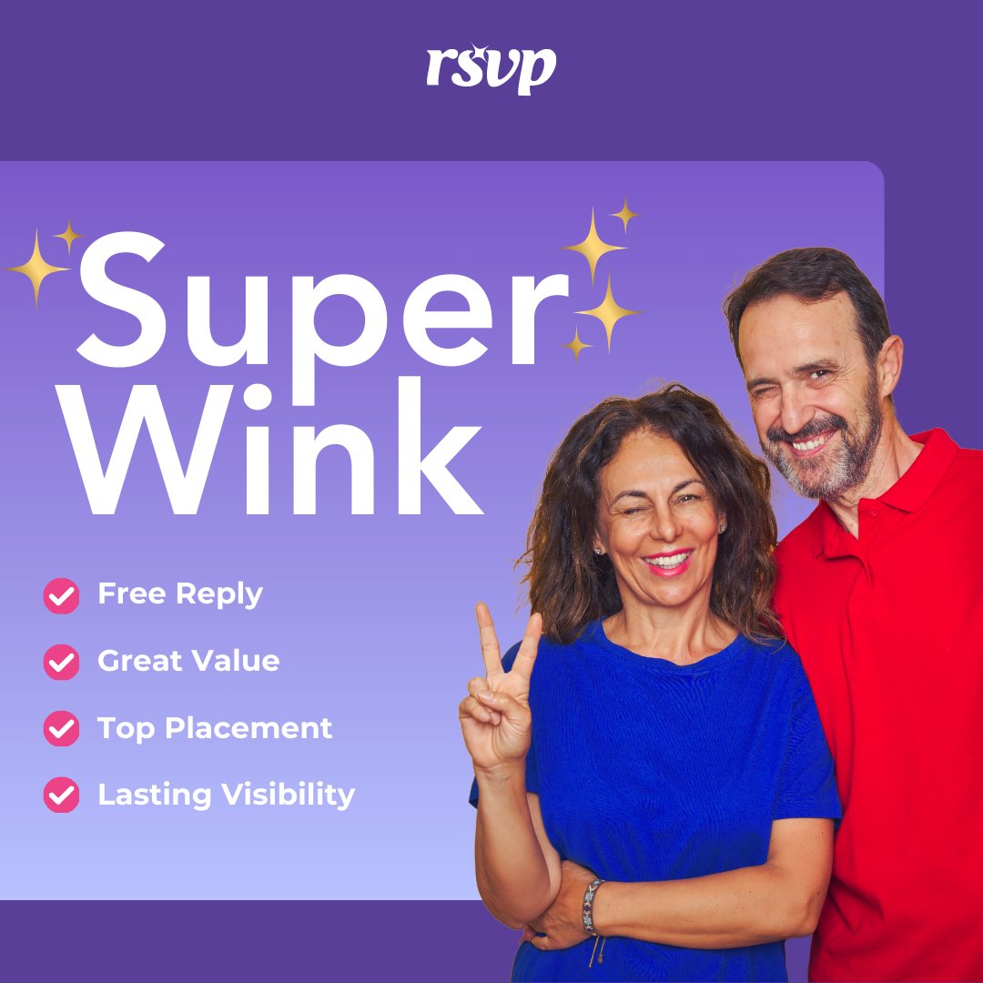 SuperWink keeps you at the top of your recipient’s Winks page for 30 days—or until they respond. This means your message won’t get buried, giving you the best chance to be noticed. Plus, recipients can reply to your SuperWink for free, making it easier to start a conversation.