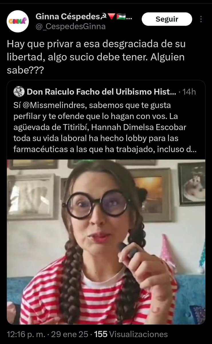 Eris Discordia - 🍏 (@missmelindres) on Twitter photo Wow. Qué denso, vamos escalando rápido a la idea de "Gulag para opositores". Vea <a href="/petrogustavo/">Gustavo Petro</a> el único responsable de esto es usted. Todos estos sicarios digitales hablan en su nombre y usted los empodera a diario. Su gobierno me produce tanto asco como ellos. 🙂 Wow. Qué denso, vamos escalando rápido a la idea de "Gulag para opositores". Vea <a href="/petrogustavo/">Gustavo Petro</a> el único responsable de esto es usted. Todos estos sicarios digitales hablan en su nombre y usted los empodera a diario. Su gobierno me produce tanto asco como ellos. 🙂