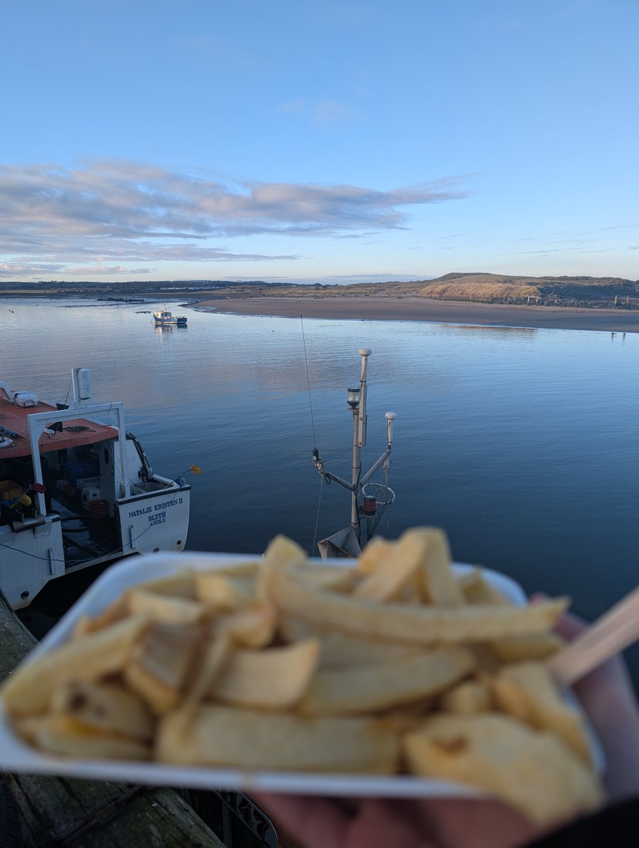 The best part of a winter stroll along the coast? Ducking into the local fish and chip shop for something hot and crispy to warm you up 🌊 😍

#seaside #ambleharbour #chips #coast