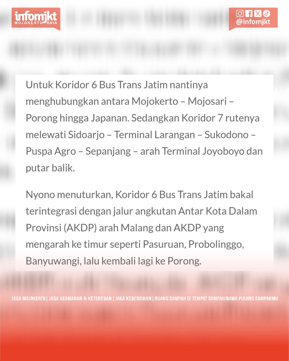 infomjkt's tweet photo. KORIDOR 6 AKAN JADI NYATA!!

Bukan andai-andai lagi, terus dukung dan doakan.

#infomjkt #infomojokerto #kotamojokerto #kabupatenmojokerto #transjatimkoridor6 #biskuning #bislegend #mojokertoporong https://t.co/PAUcPba1Ab