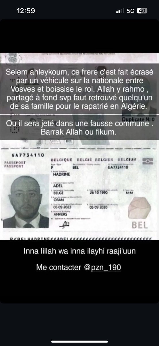 RT URGENT ça pourrait être quelqu’un de votre famille