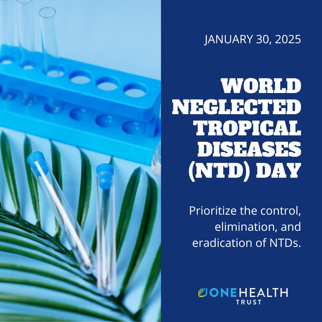 OneHealthTrust's tweet image. This #WorldNTDDay, learn about the inequities causing neglected tropical diseases (#NTDs) and the urgent need to control, eliminate, and eradicate them.
Find out more from @WHO: who.int/campaigns/worl…
#BeatNTDs #WorldNTDDay2025