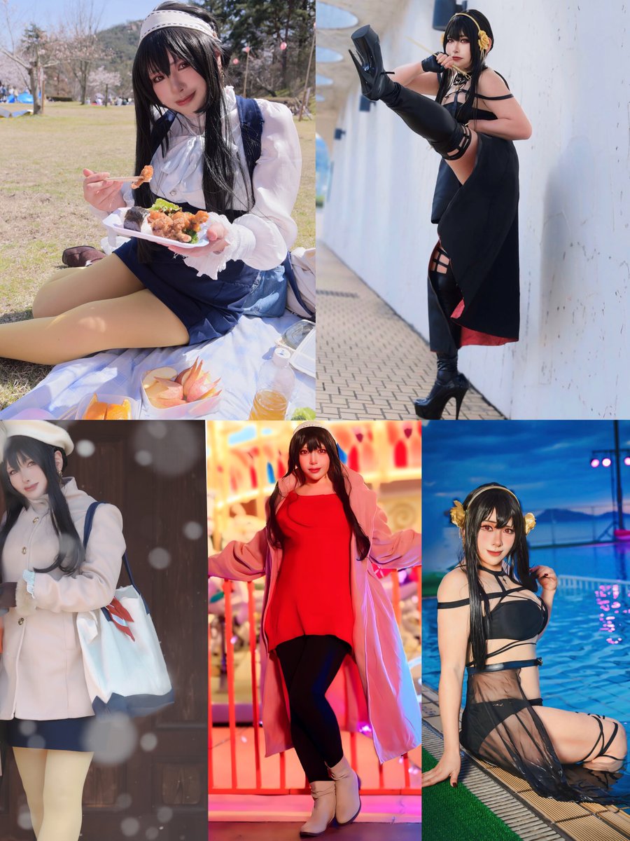 goldcattip's tweet image. 🌹ヨルさん🌹

#同じキャラですが異なる装備の姿を晒す見た人もやる
#spyxfamilycosplay

劇場版ｺｰﾄ/私服ｲﾙﾐ
📷しょ〜いちｻﾝ  @shoichi_sho 

いばら姫/劇場版私服
📷シンきゅん　@0Blackhappy 

水着👙
📷椎名ｻﾝ  @seenawataru