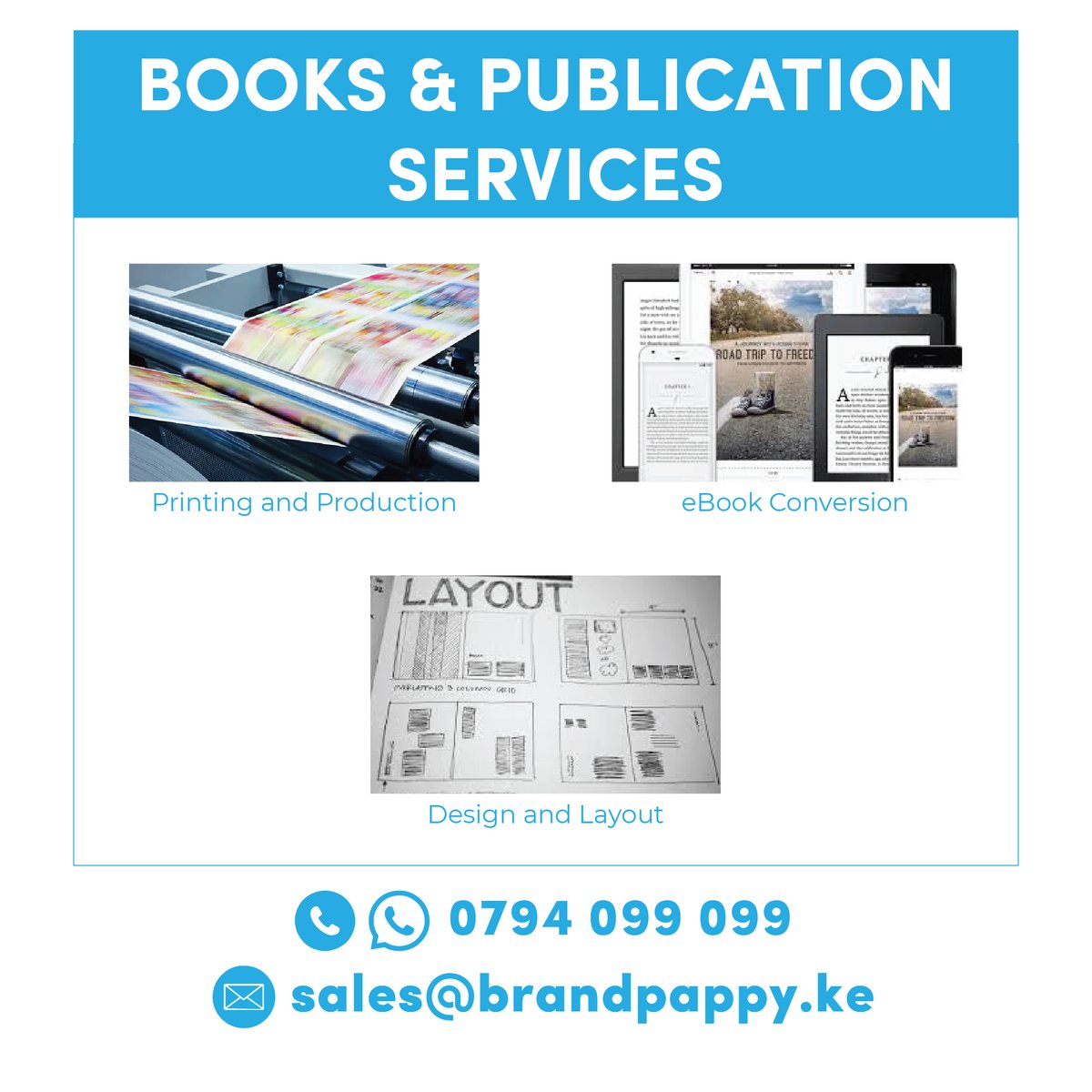 brandpappy_Ke's tweet image. Publish with confidence with our professional, high-quality, and customizable book and publication services. Whether you need design, printing, or distribution, we support your vision from concept to creation.
#BookPublishing #PublicationServices #PrintAndDesign #CreativeServices