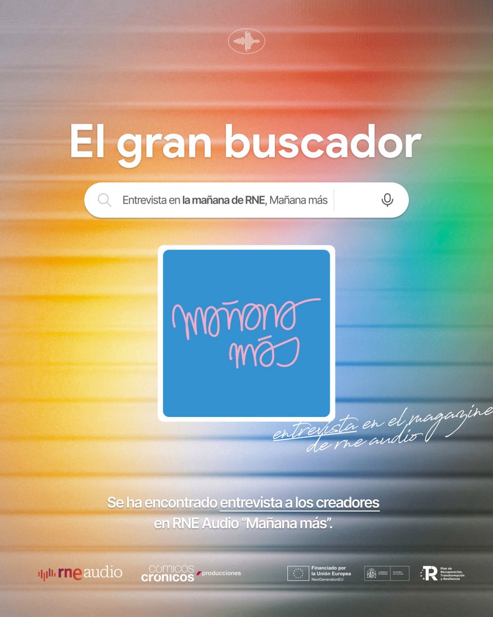 El pasado miércoles, <a href="/fnietoromero/">Fernando Nieto</a> estuvo en el programa <a href="/MananaMas_RNE/">MAÑANA MÁS</a> hablando de "El Gran Buscador".

Ya lo tenéis disponible a partir del minuto 35.

🎙️rtve.es/a/16424801