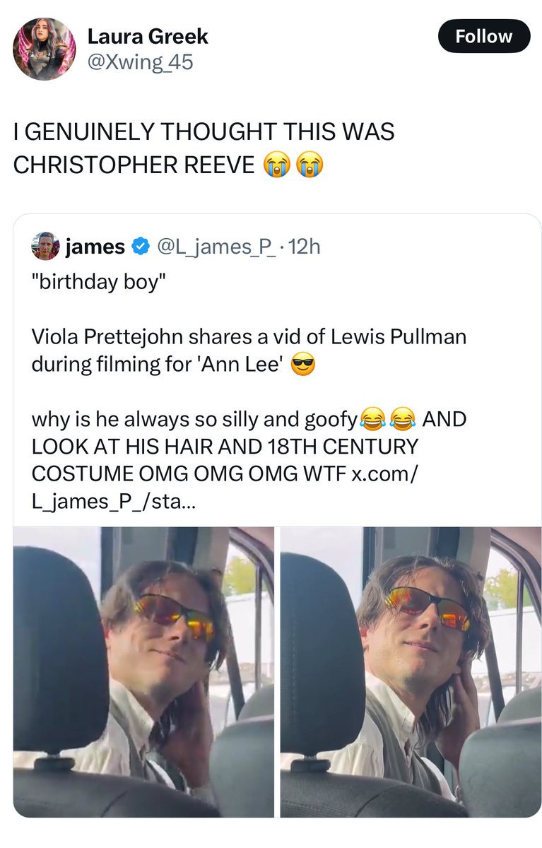 Stanley Simmons (@joefaraci2) on Twitter photo @Xwing_45  he looks nothing like Christopher Reeve. If Reeve were alive, he would be in the 70s. I mean, he looks NOTHING at all like him. What’s wrong with you? @Xwing_45  he looks nothing like Christopher Reeve. If Reeve were alive, he would be in the 70s. I mean, he looks NOTHING at all like him. What’s wrong with you?