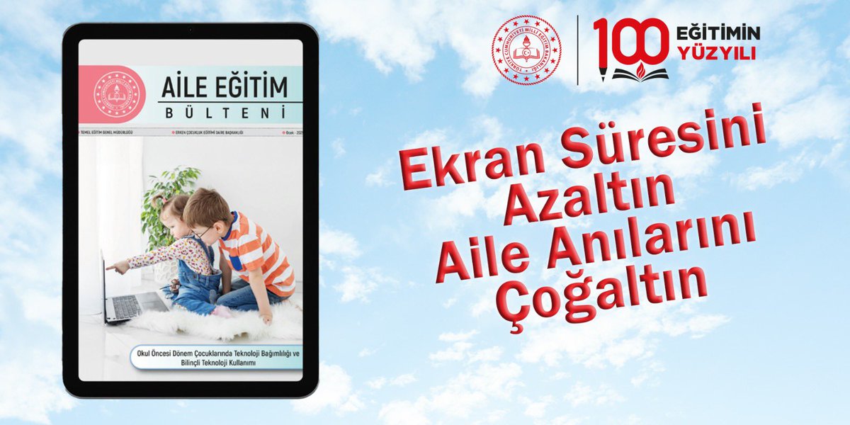 “Aile Eğitim Bülteni”nin 2025 Yılı İlk Sayısı, “Okul Öncesi Dönem Çocuklarında Teknoloji Bağımlılığı ve Bilinçli Teknoloji Kullanımı” Temasıyla Yayımlandı

Bültende okul öncesi dönem çocuklarında bilinçli teknoloji kullanımının nasıl olması gerektiği, teknoloji bağımlılığı