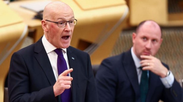 rugbycath's tweet photo. Anger issues from honest @JohnSwinney Look at his face and the way he points while the grifter @neilcgray looks on. Horrible incompetents and grifters #NotMyFM https://t.co/5X4m196AUx
