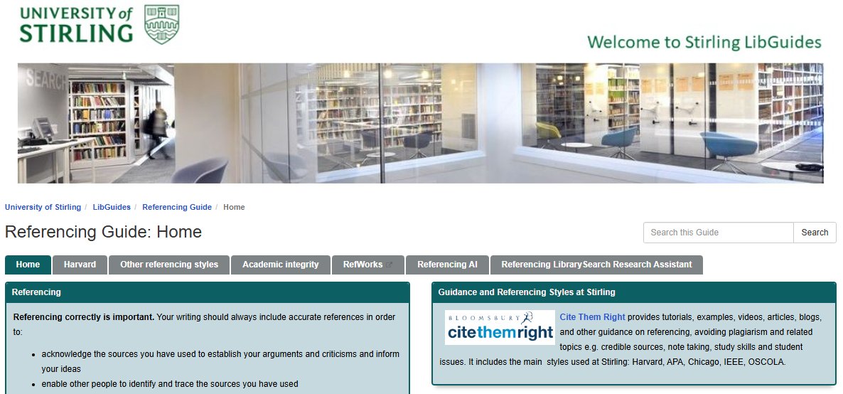 isstirling's tweet image. Proper referencing is critical when working on your dissertation. Our librarians have put together lots of helpful information and resources on the different referencing styles and referencing software used @StirUni: stir.ac.uk/2so. #StirDissertationWeek #StirFinalYear