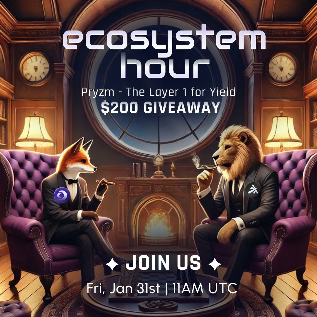 Eclipsefi's tweet photo. This week on Ecosystem Hour! 🔥

Yield strategies are about optimizing liquidity, risk, and rewards. But how do you balance it all? Join us this week, we dive deep.

We're hosting @MrRefractor, founder of @Pryzm_Zone, to break down Yield strategy, liquid staking, and how Pryzm is positioning itself as the L1 built for yield.

📅 Friday, Jan 31, 2025, | 11 AM UTC
📍 Live on @EclipseFi’s X

Why should you care?
✓ Learn how you can maximize yield without locking up liquidity
✓ Understand the real advantages of liquid staking
✓ Get insights directly from the founder of Pryzm

🎤 If you've got questions? Drop them in our Telegram (link below🔻) 

The top 5 questions win $40 each from the $200 prize pool!

Don't forget to Like, RT & share! Let’s go! 🌒