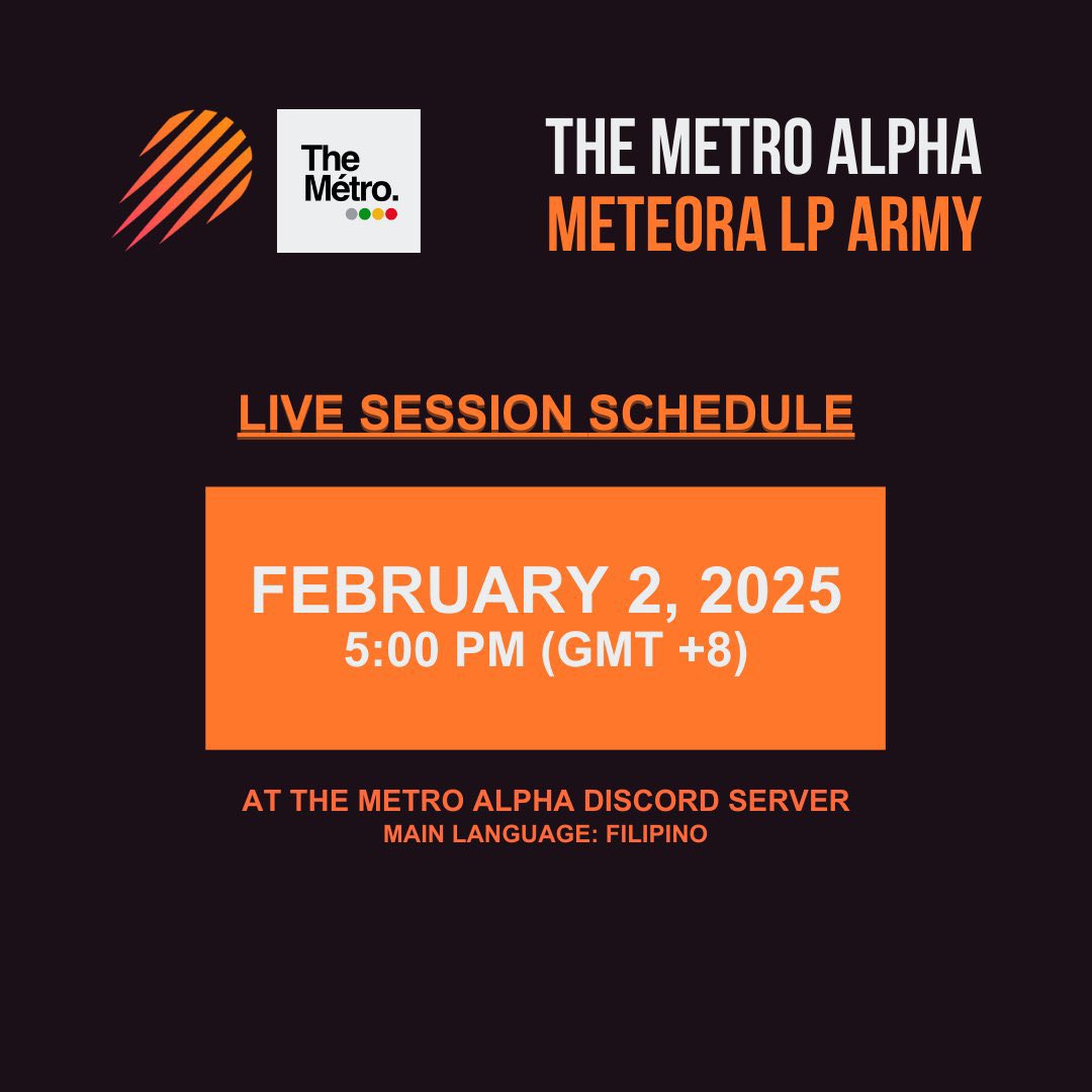 souei_nft's tweet image. To all Filipinos interested on learning everything about @MeteoraAG DLMMs!🇵🇭

Catch me and @Nico_Padugz LIVE on @TheMetroAlpha_ Discord, where we’ll be breaking down everything you need to know about @MeteoraAG DLMMs! 

Topics we’re covering:

✅ What is DLMM?
✅ Why Meteora over…