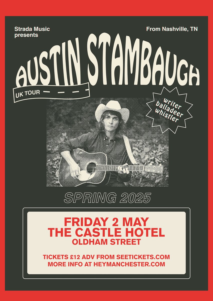 Hey! Manchester (@heymanchester) on Twitter photo NEW SHOW: We welcome Nashville-based writer, balladeer and whistler <a href="/austinstambaugh/">austinstambaugh</a> to <a href="/thecastlehotel/">The Castle Hotel</a> on Fri 2 May! Read more, listen and book now: heymanchester.com/austin-stambau⦠NEW SHOW: We welcome Nashville-based writer, balladeer and whistler <a href="/austinstambaugh/">austinstambaugh</a> to <a href="/thecastlehotel/">The Castle Hotel</a> on Fri 2 May! Read more, listen and book now: heymanchester.com/austin-stambauā¦
