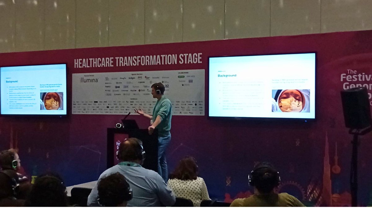 NOW ON STAGE: 

<a href="/Josephalstead/">Joseph Halstead</a> , Lead Bioinformatician at Cardiff and Vale University Health Board, discussing ‘Using Large Language Models in Variant Interpretation’ on the Healthcare Transformation Stage.

 #NHSWales #Genomics #FestivalofGenomics #GenomicsWales

 <a href="/FoGenomics/">The Festival of Genomics & Biodata</a>