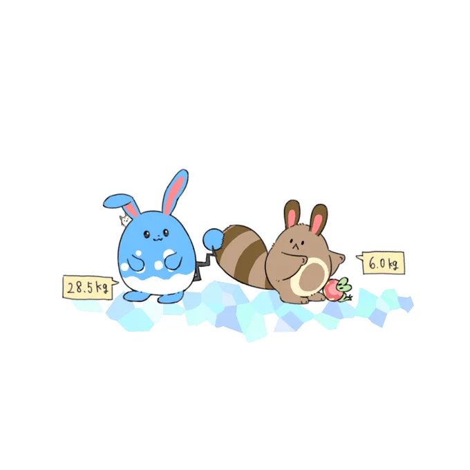 そっくりで可愛いな一緒に描きたいなって思って調べたら重さ違いすぎ 