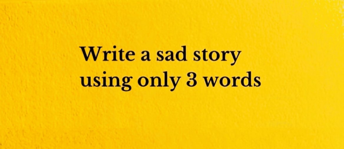 THREE sentence only!