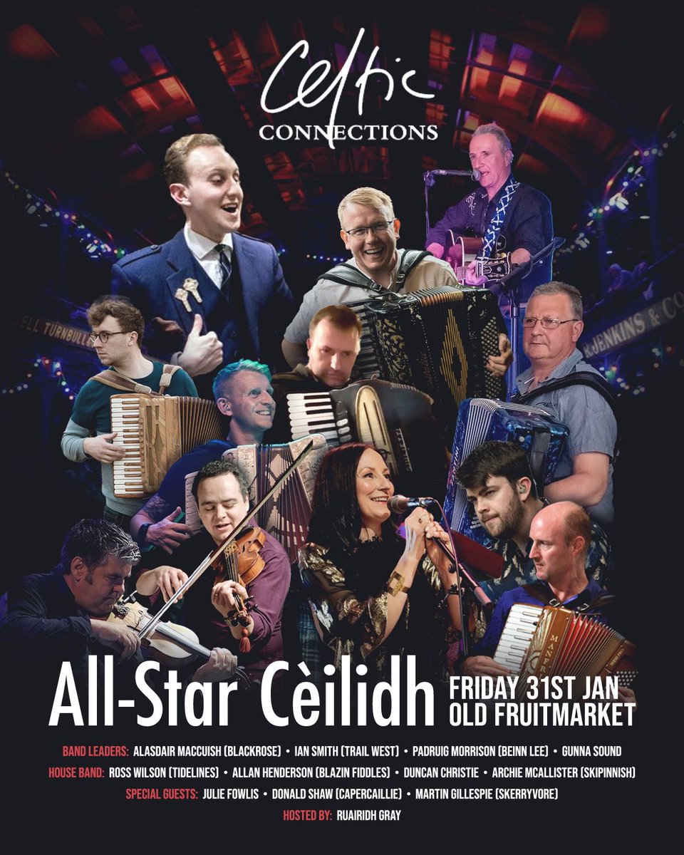 Martin Gillespie (@skerrypiper) on Twitter photo Looking forward to a few tunes tomorrow night with this lot!
Last remaining tickets so be quick -
<a href="/ccfest/">Celtic Connections</a> <a href="/gunnasound/">Gunna Sound</a> <a href="/henderhog/">Allan Henderson</a> <a href="/Smithy__TW/">Ian Smith</a> <a href="/juliefowlis/">Julie Fowlis</a> Looking forward to a few tunes tomorrow night with this lot!
Last remaining tickets so be quick -
<a href="/ccfest/">Celtic Connections</a> <a href="/gunnasound/">Gunna Sound</a> <a href="/henderhog/">Allan Henderson</a> <a href="/Smithy__TW/">Ian Smith</a> <a href="/juliefowlis/">Julie Fowlis</a>