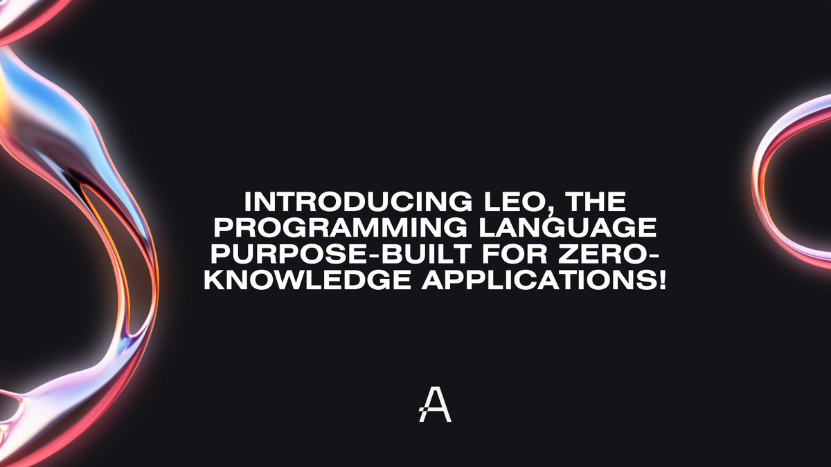 On_Crypted's tweet photo. 1/ Introducing Leo, the programming language purpose-built for zero-knowledge applications! Designed to empower developers to build private, decentralized apps (dApps) with ease, Leo ensures privacy by default. https://t.co/obG91AasRE