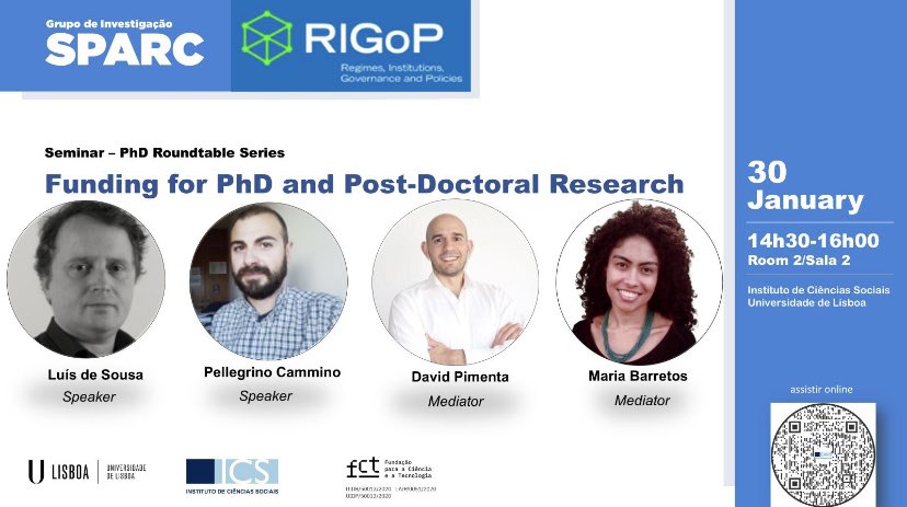 David Pimenta (@davidjdpimenta) on Twitter photo Happening today at <a href="/icsunivlisboa/">Instituto de Ciências Sociais | ULisboa</a>, with <a href="/ldesousa1973/">Luís de Sousa</a>, Pellegrino Cammino, Maria Barretos and myself. Happening today at <a href="/icsunivlisboa/">Instituto de Ciências Sociais | ULisboa</a>, with <a href="/ldesousa1973/">Luís de Sousa</a>, Pellegrino Cammino, Maria Barretos and myself.