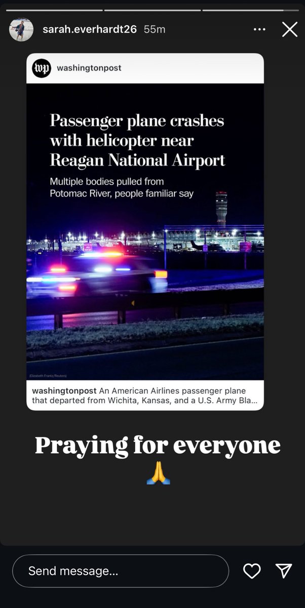 NickDoubleG's tweet photo. @cr1spykid Sarah Everhardt just posted on her social media story an hour ago about the tragedy. https://t.co/k4s7RkOpLN