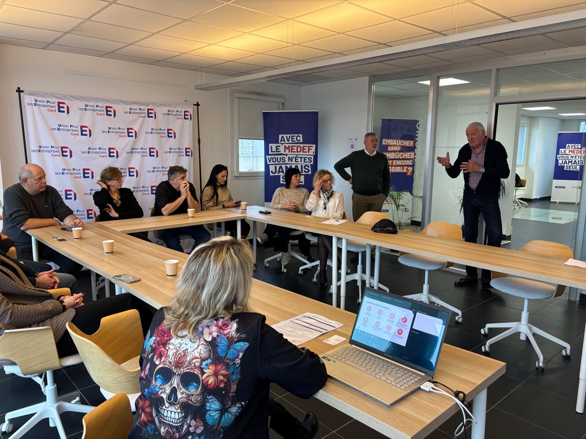 Ce matin, nous avons eu le plaisir de tenir notre premier café rencontre ce fut un temps d'échanges précieux où nous avons présenté l'UPE30 Medef Gard ainsi que ses caractéristiques à de futurs adhérents. 
Une belle occasion de rencontrer et d'échanger et de créer du lien. ☕✨