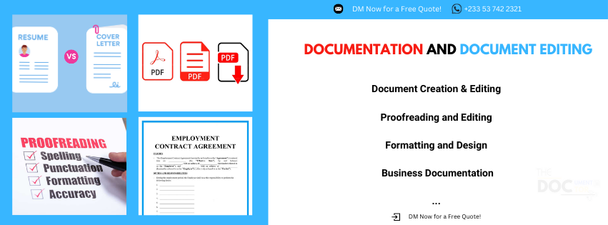 homeboykando's tweet image. Struggling with document formatting? Let The Document Doctor perfect your reports and presentations. #DocumentEditing #ProfessionalWriting #Accra #Ghana #MondayMotivation