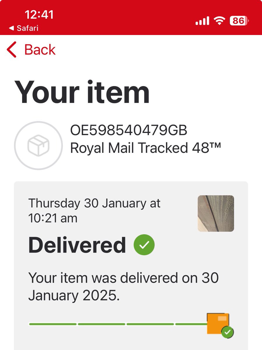 Dear <a href="/RoyalMail/">Royal Mail</a> 
This does NOT count as ‘proof of delivery’ because the package was NOT delivered &amp; I have motion activated cameras on the door confirming no one attempted to deliver sod all! 😡