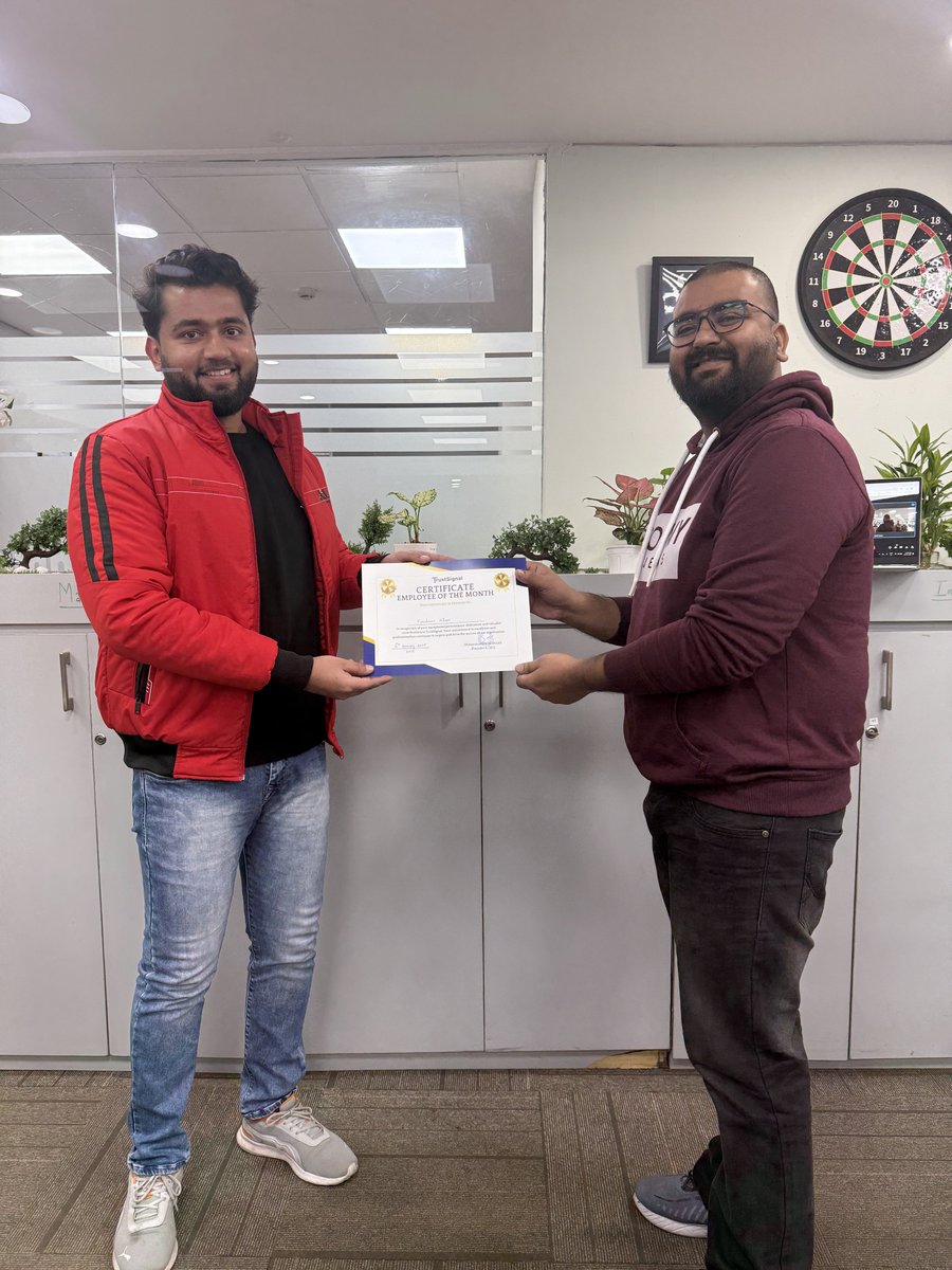 TrustSignalio's tweet photo. Employee of the Month Alert!!!

Congratulations to Fardeen Khan from our Tech Department for being recognized as the Employee of the Month! 

Even though Fardeen is new to https://t.co/RDPWrmKd7F, he has already shown great promise, dedication, and technical expertise. https://t.co/b3nIgJUEPK