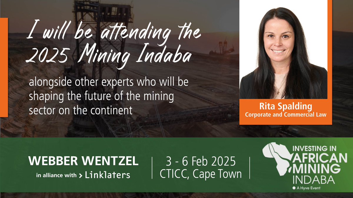 Looking forward to attending the #miningindaba. I’m excited to connect with industry leaders, engage with clients and contribute to discussions that will help shape the future of mining.
