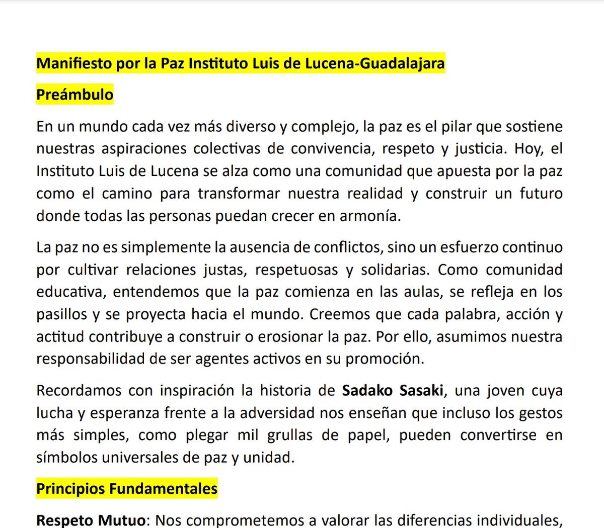 Lectura de manifiesto por parte de alumnado de 2°ESO por el #DiaEscolarDeLaNoViolenciaYLaPaz 
#30enero #diaescolardelapaz
