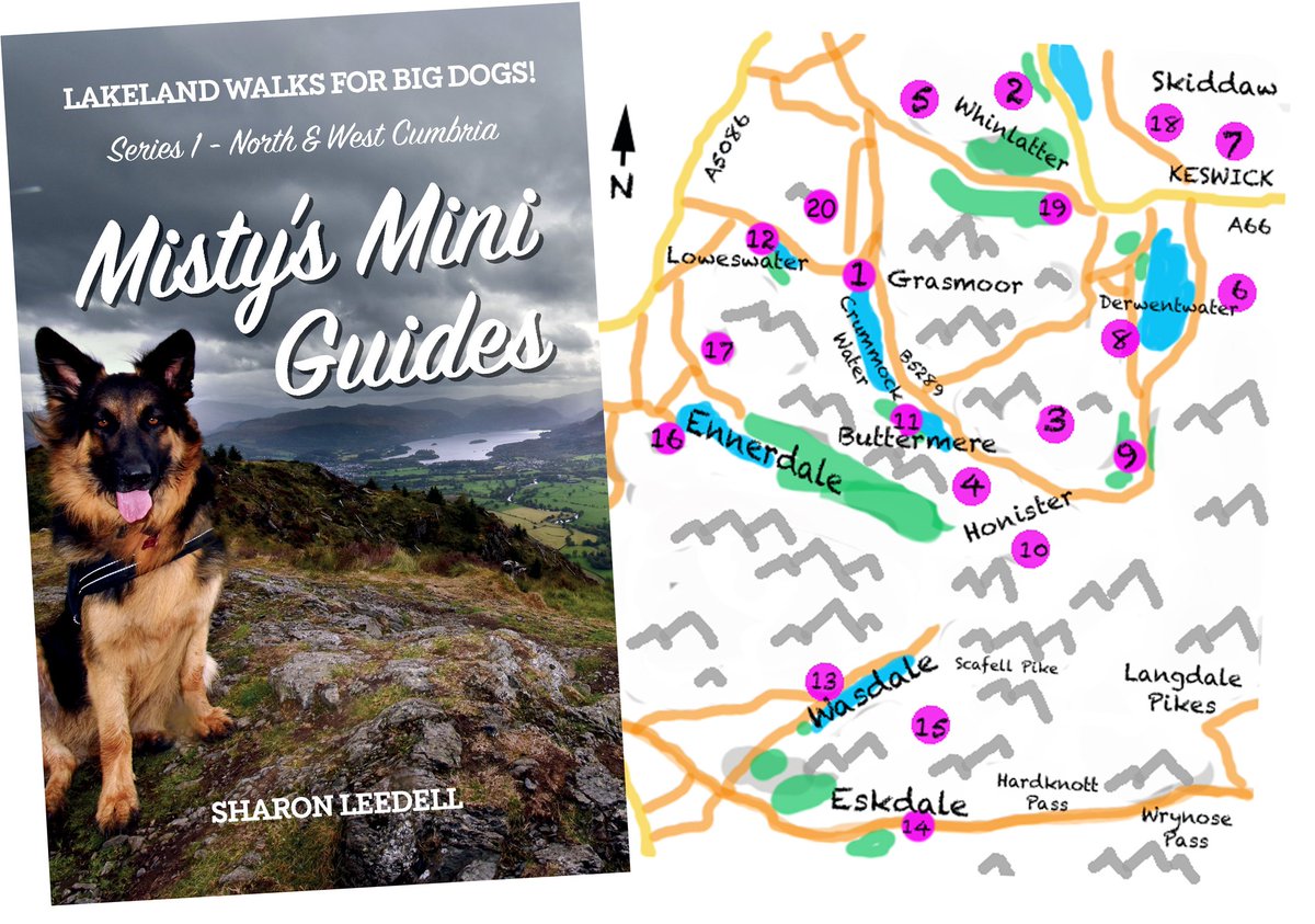mini_guides's tweet photo. Misty's Mini Guides are the pawfect way to explore the Lake District with your big dog - no stile struggles, no scrambles, just fab views! Free GPS files included. Get them from Amazon or selected local stores, see website for details. https://t.co/sLZ62kbRVJ https://t.co/RlXxDgzYQw