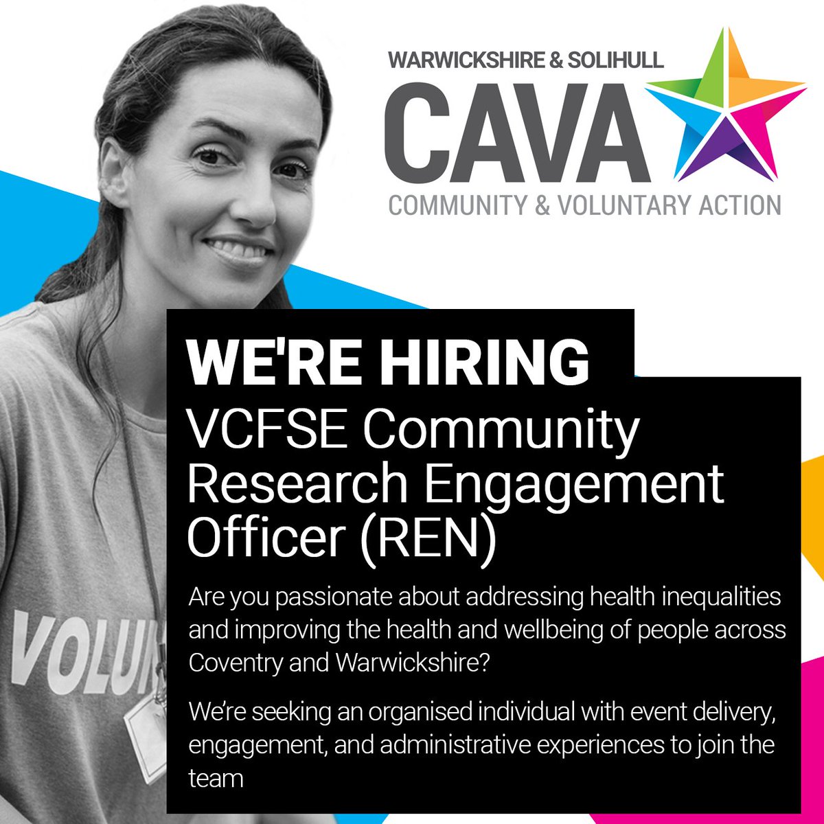 Are you passionate about addressing health inequalities and improving the #health and #wellbeing of people across Coventry and #Warwickshire? If yes, then this post could be for you!

We are seeking an organised individual with event delivery, engagement, and administrative