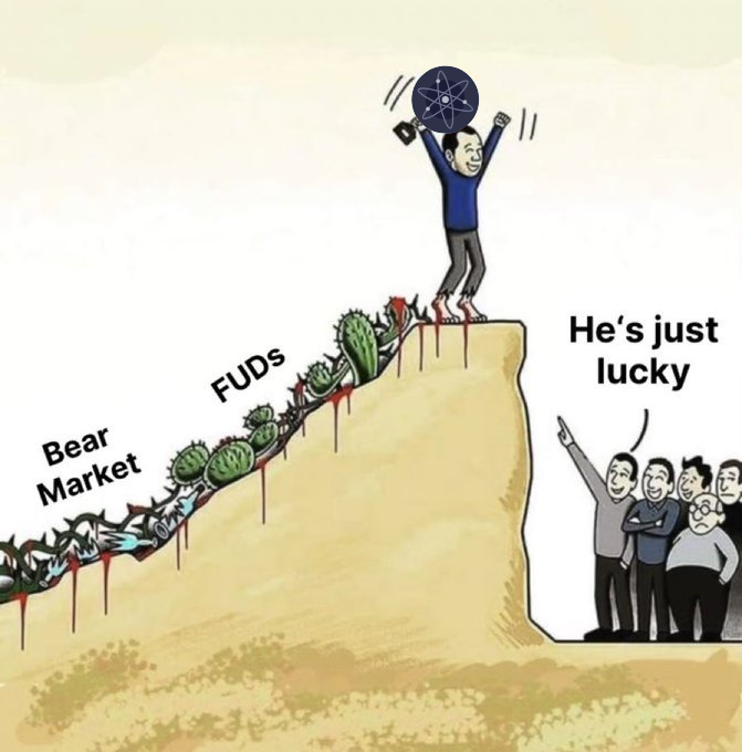 AIMNM_'s tweet photo. There will come a day when they'll say we were lucky buying $ATOM. 🍀

But they won’t know what we had to go through these past years to get here. https://t.co/spj1SuW6KI