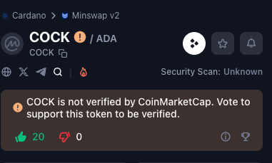 CockCoin_ADA's tweet photo. 🐔💥 The time has come! Let’s show the world the power of the FLOCK!

Head over to CoinMarketCap and drop your vote! 🚀🔥 Every vote pushes us higher, bringing more eyes to the most legendary meme coin on Cardano!

Vote now: https://t.co/56LmyiOxMW

#CockCoinAda #Cardano https://t.co/Md29hzRKGc