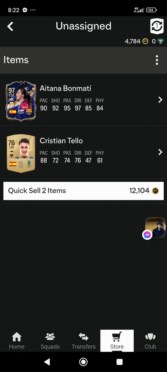 Sandratwinner's tweet photo. @FutSheriff Packed 3. Bonmati tradable from a two players pack, Lauren James from an 82x20 and Roberto Carlos from a crafting upgrade reward https://t.co/HlHB8BRd2v