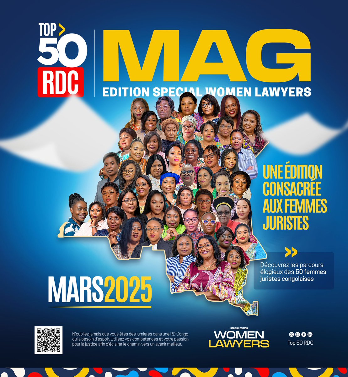 top50_rdc's tweet photo. Découvrez très prochainement la toute première édition de Top50 Magazine « Edition Special woman lawyer » une édition consacré aux femmes juristes. 

Rendez-vous en Mars 2025. 
________________
#top50rdc #womanlawyer https://t.co/UpiuEwmxxS