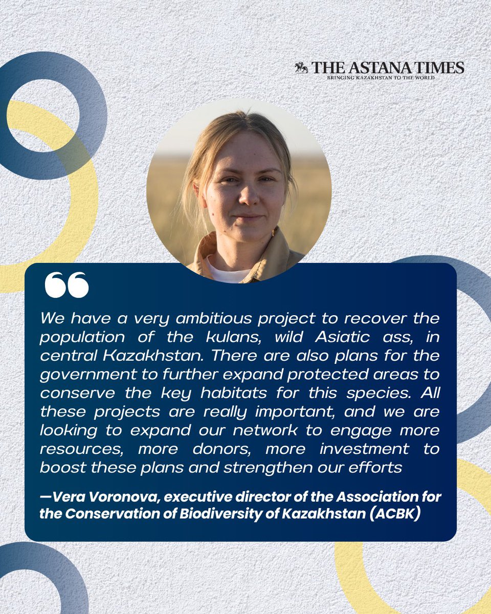 The Astana Times (@theastanatimes) on Twitter photo 🔍EXPERT QUOTE
In November, Kazakhstan’s <a href="/AltynDala/">Altyn Dala Conservation Initiative</a> conservation initiative earned one of the world’s most coveted environmental accolades, Prince William’s #Earthshot Prize, for its success in recovering once-critical endangered #Saiga antelopes. In a recent interview published 🔍EXPERT QUOTE
In November, Kazakhstan’s <a href="/AltynDala/">Altyn Dala Conservation Initiative</a> conservation initiative earned one of the world’s most coveted environmental accolades, Prince William’s #Earthshot Prize, for its success in recovering once-critical endangered #Saiga antelopes. In a recent interview published