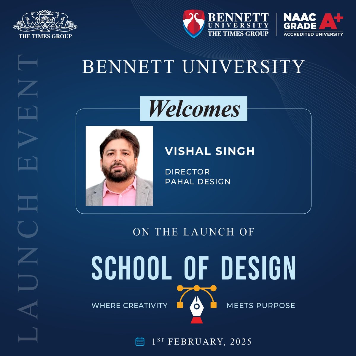 bennettuniv's tweet photo. Excited to welcome distinguished leaders from fashion tech, product design, UX consulting, and business strategy to the launch of Bennett University's School of Design! They'll share expertise on AI's transformative 
role in design.
 #BennettUniversity #SchoolOfDesign https://t.co/kkg0tujGtU