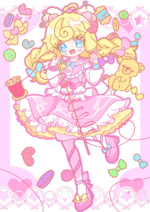 お裁縫ベア#創作 #創作イラスト 