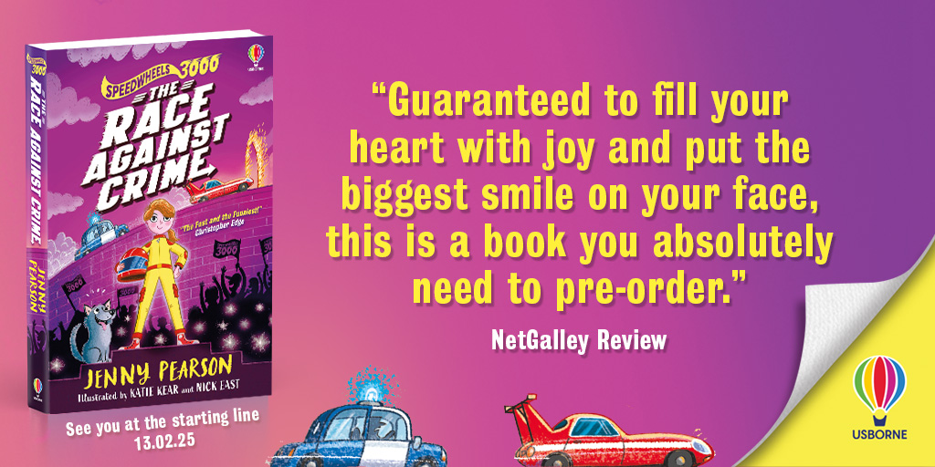 Usborne's tweet photo. Step into a hilarious new adventure from the brilliant @j_c_pearson, as a daughter-father team take part in the worldβs most famous car race which holds in store some crazy surprises!
OUT 13TH FEBRUARY! ποΈποΈποΈ
#Speedwheels3000 #JennyPearson https://t.co/4CD3X1aHPT