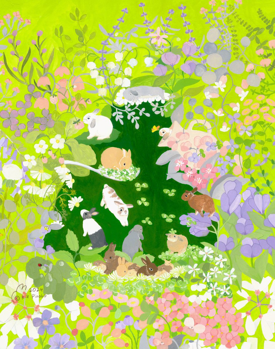 うさぎと花のワルツ