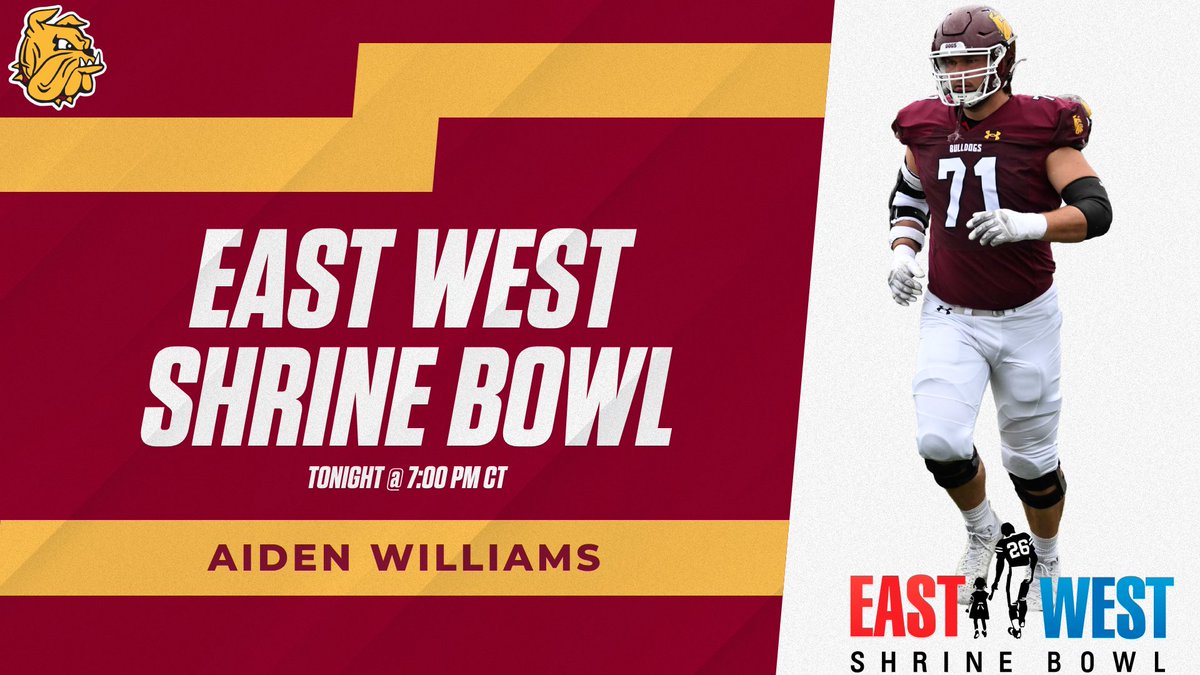 Good luck to Bulldog offensive lineman Aiden Williams who is playing in the East West Shrine Bowl Tonight!

The game will be aired live on NFL Network tonight at 7:00 PM Central Time!