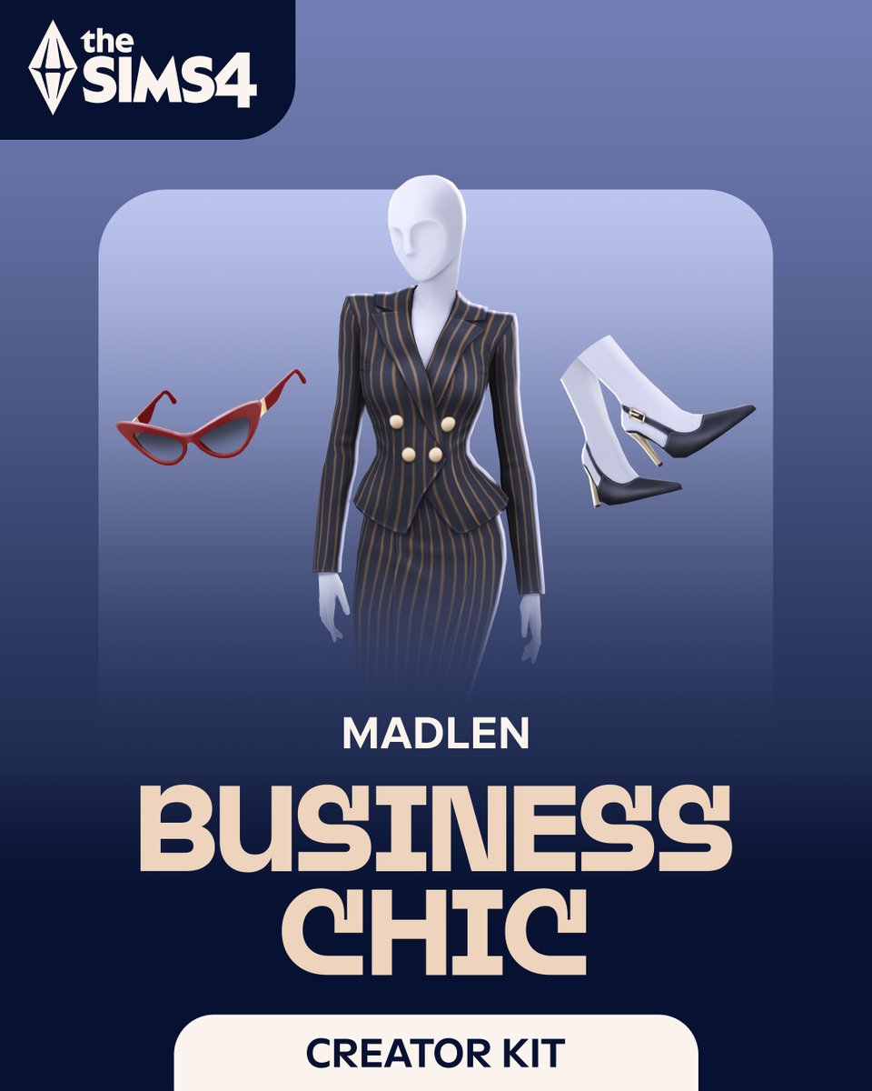 Business Chic is now out! 💼✨
Hope you all enjoy it 😊🩷
Also don't forget about <a href="/pierisim/">Pierisim</a> and his kit as well!
#SponsoredByEA #Sims4