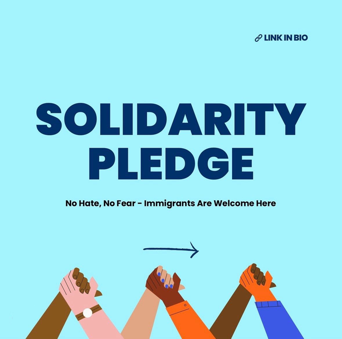 MakeTheRoadPA's tweet image. Are you ready to fight back? Sign the #SolidarityPledge to get trained and get connected with thousands across the country ready to resist Trump's destructive agenda. solidaritypledge.org
#Solidaritypledge
#Heretostay