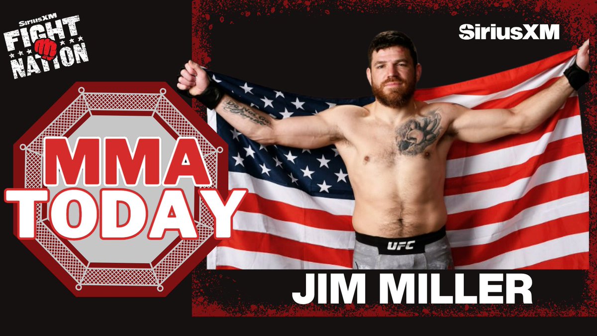MMA on SiriusXM (@mmaonsiriusxm) on Twitter photo The man, the myth, the legend, <a href="/JimMiller_155/">Jim Miller</a> joins <a href="/RyanMcKinnell/">Ryan McKinnell</a> & <a href="/AndreasHale/">Andreas Hale</a> on MMA Today! The man, the myth, the legend, <a href="/JimMiller_155/">Jim Miller</a> joins <a href="/RyanMcKinnell/">Ryan McKinnell</a> & <a href="/AndreasHale/">Andreas Hale</a> on MMA Today!